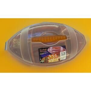Football Snack Tray w/Lid BPA Free Tailgate Party Serving Container SUPERBOWL🏈